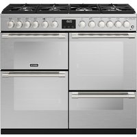 Stoves Sterling Deluxe ST DX STER D1000DF SS 100cm Dual Fuel Range Cooker - Stainless Steel - A Rated
