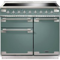 Rangemaster Elise ELS100EIMG 100cm Electric Range Cooker with Induction Hob - Mineral Green - A Rated