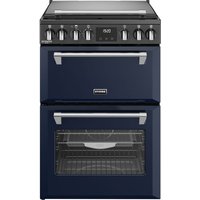 Stoves 60cm wide Double Oven Dual Fuel Richmond DX MRA 60DF Mini Range Cooker - Midnight Blue - A/A Rated