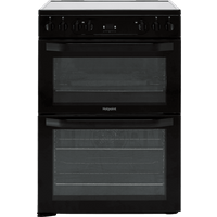 Hotpoint HDM67V92HCB/UK 60cm Electric Cooker with Ceramic Hob - Black - A/A Rated