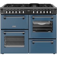 Stoves Richmond Deluxe 110DF 110cm wide Dual Fuel Range Cooker with Gas Hob - Twilight Blue - A Rated