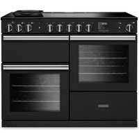 Rangemaster Professional Deluxe OC PRDLO110EIPCBL/CM1 110cm wide Electric Range Cooker with Induction Hob - Black - A Rated