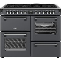 Stoves Richmond Deluxe 110DF 110cm wide Dual Fuel Range Cooker with Gas Hob - Anthracite - A Rated