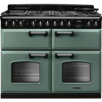 Rangemaster CLDLB110DFPMGR/CM1 Classic Deluxe 110cm BC Dual Fuel Mineral Green/Chrome A, 29 L / 80 L / 80 L, 230 - 400 V, 1092 x 666 x 895 mm, 143.15 kg