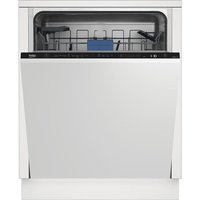 Beko BDIN38451 Integrated Full Size Dishwasher - Black Control Panel with Fixed Door Hinge Kit - B Rated