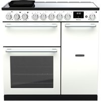Rangemaster Nexus 90 Induction NEX90EIPWHT/CM1 90cm wide Electric Range Cooker with Induction Hob - White - A Rated