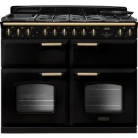 Rangemaster CLDLB110DFPGBL/AB1 Classic Deluxe 110cm BC Dual Fuel Black/Antique Brass A, 29 L / 80 L / 80 L, 230 - 400 V, 1092 x 666 x 895 mm, 143.15 kg