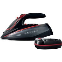 Tower CeraGlide XL Cordless T22035RED 3100 Watt Iron - Black / Red