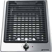 Smeg Classic PGF30B 51cm Stone Grill - Stainless Steel