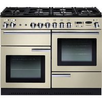 Rangemaster Professional Plus PROP110DFFCR/C 110cm wide Dual Fuel Range Cooker with Gas Hob - Cream / Chrome - A/A Rated