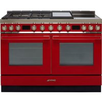 Smeg Portofino CPF120IGMPR 120cm Dual Fuel Range Cooker - Red - A+/A Rated
