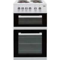 Beko KD531AW 50cm Electric Cooker with Solid Plate Hob - White - A Rated