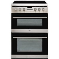 Amica AFC6550SS 60cm Electric Cooker with Ceramic Hob - Stainless Steel - A/A Rated
