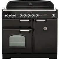 Rangemaster Classic Deluxe CDL100EIBL/C 100cm Electric Range Cooker with Induction Hob - Black / Chrome - A/A Rated