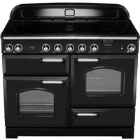 Rangemaster Classic CLA110EIBL/C 110cm Electric Range Cooker with Induction Hob - Black / Chrome - A/A Rated