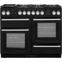 Rangemaster Nexus NEX110DFFBL/C 110cm Dual Fuel Range Cooker - Black - A/A Rated