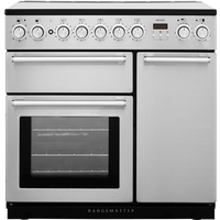 Rangemaster Nexus NEX90EISS/C 90cm Electric Range Cooker with Induction Hob - Stainless Steel / Chrome - A/A Rated