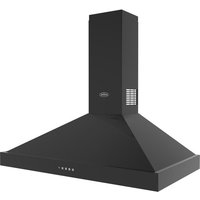 Belling BEL Farmhouse Chim 110PYR 110cm Chimney Cooker Hood for Ducted/Recirculating Ventilation - Black