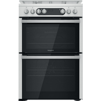 Hotpoint HDM67G9C2CX/U 60cm Freestanding Dual Fuel Cooker - Silver - A/A Rated