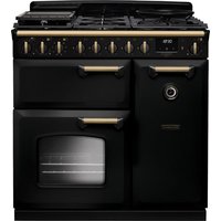 Rangemaster CLDL90DFPGBL/AB1 Classic Deluxe 90cm Dual Fuel Black/Chrome A, 29 L / 80 L / 67 L, 230 - 400 V, 900 x 666 x 895 mm, 120.879 kg