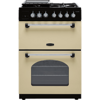 Rangemaster Classic 60 CLA60DFFCR/C 60cm Wide Double Oven Dual Fuel Cooker - Cream / Chrome - A/A Rated