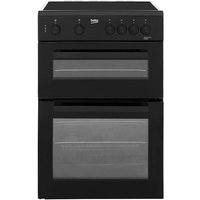 Beko KTC611K 60cm Electric Cooker with Ceramic Hob - Black - A Rated