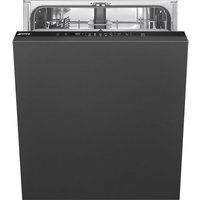 Smeg DI262D Fully Integrated Standard Dishwasher - Black Control Panel with Sliding Door Fixing Kit - D Rated
