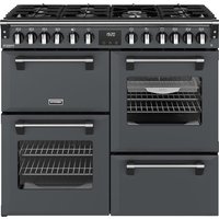 Stoves Richmond Deluxe 100DF 100cm wide Dual Fuel Range Cooker with Gas Hob - Anthracite - A Rated