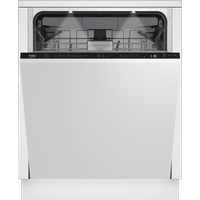 Beko BDIN38640C Fully Integrated Standard Dishwasher - Black Control Panel with Fixed Door Fixing Kit - C Rated