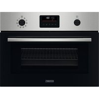 Zanussi ZVENM6X3 Built In Compact Electric Single Oven with Microwave Function - Stainless Steel
