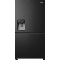 Hisense RS818N4TFE Wifi Connected Non-Plumbed Total No Frost American Fridge Freezer - Black / Stainless Steel - E Rated