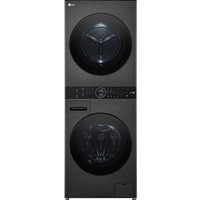 LG WashTower™ WT1210BBTN1 Wifi Connected 12Kg / 10Kg Washer Dryer with 1400 rpm - Platinum Black - A Rated