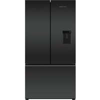 Fisher & Paykel Series 7 Contemporary RF540AZUB6 Wifi Connected Plumbed Frost Free Multi-door American Fridge Freezer - Matte Black - E Rated