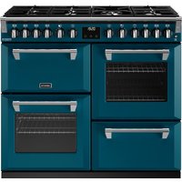 Stoves Richmond Deluxe ST DX RICH D1000DF KTE 100cm Dual Fuel Range Cooker - Kingfisher Teal - A Rated