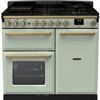 Rangemaster ESDL100DFPMNT/AB1 Estel Deluxe 100cm Dual Fuel Mint/Antique Brass A, 29 L / 80 L / 82 L, 230 - 400 V, 994 x 654 x 895 mm, 132.81 kg