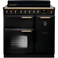 Rangemaster CLDL90EIPGBL/AB1 Classic Deluxe 90cm Induction Black/Antique Brass A, 29 L / 80 L / 67 L, 230 - 400 V, 900 x 666 x 895 mm, 119.74 kg