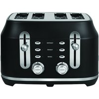 Rangemaster Classic 4 Slice Toaster Matt Black Wide Slots & Variable Browning