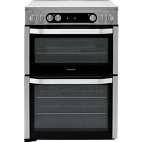 Hotpoint HDM67V9HCX/UK 60cm Electric Cooker with Ceramic Hob - Silver - A/A Rated