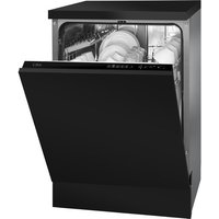 CDA SCD6011 Integrated Full Size Dishwasher - Black Control Panel with Fixed Door Hinge Kit - E Rated