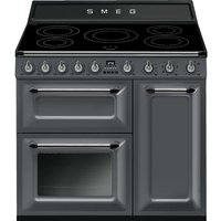 Smeg Victoria TR93IGR2 90cm Electric Range Cooker with Induction Hob - Slate Grey - A/B Rated