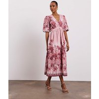 Cotton Poplin Printed Dress Floral