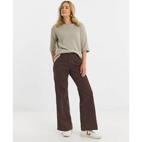 Authentice Wide Leg Jeans Chocolate Leopard