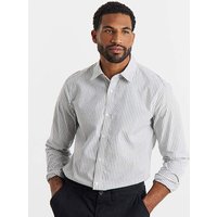 Long Sleeve Poplin Stripe Shirt Long Jacamo XL45 47