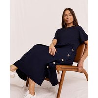 Julipa Petite Button Detail Midi Dress in Plum
