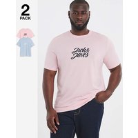 & Avria Logo T Shirt 2 Pack & 4XL