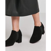 Mid Block Heel Shoe Boot Wide Fit