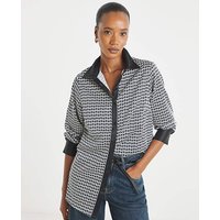 Printed Satin Shirt Heart Print