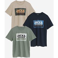 & Logan Crew Neck 3 Pack Agave & L