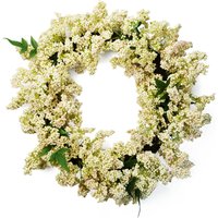 55cm Artificial Hanging White Berry Wreath