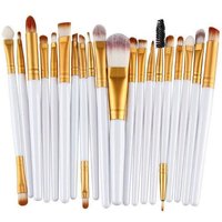 20pc Eye Make Up Brushes Set WHITE